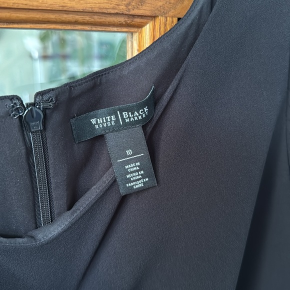 White House Black Market dress with sheer sleeves sz 10 - Picture 4 of 5